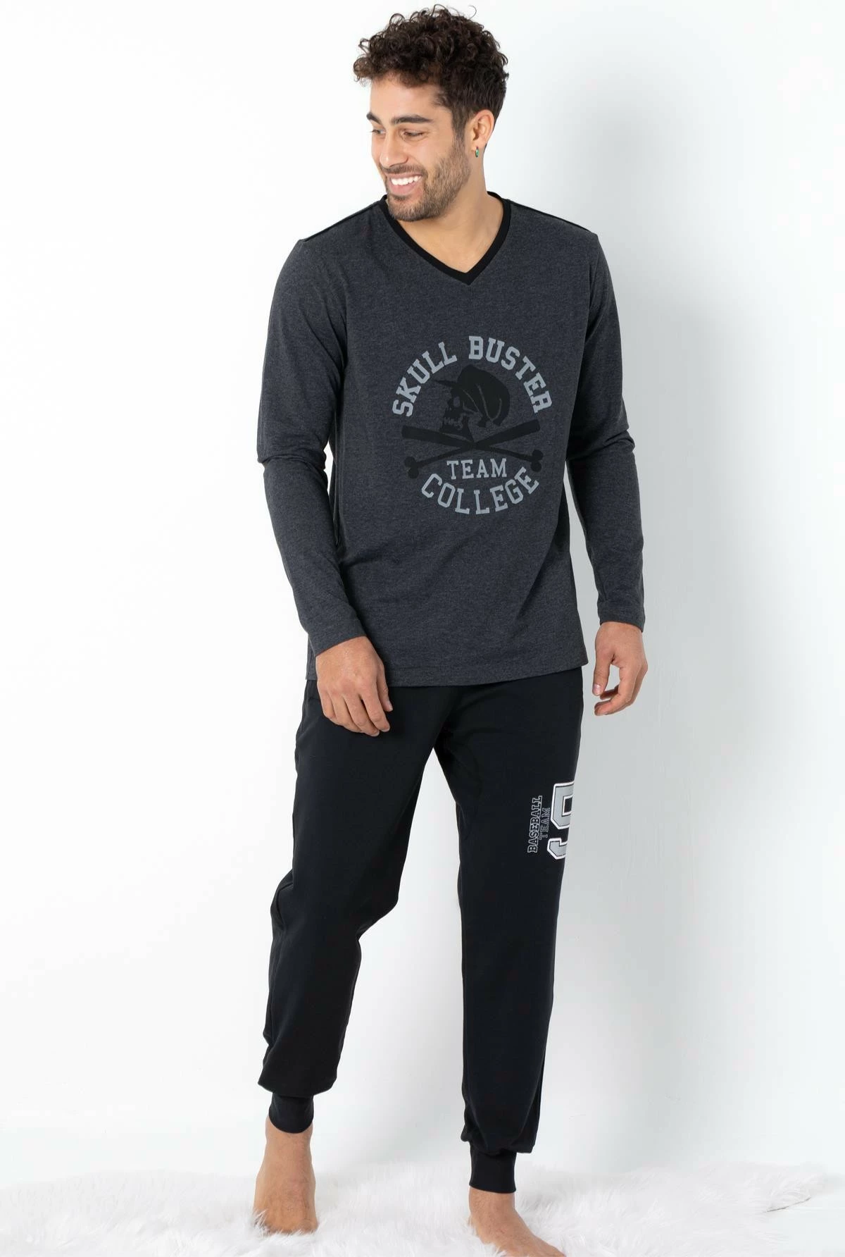 Set pizhamash për burra, Jumeon, anthracite, 002-000692004, XL/XXL