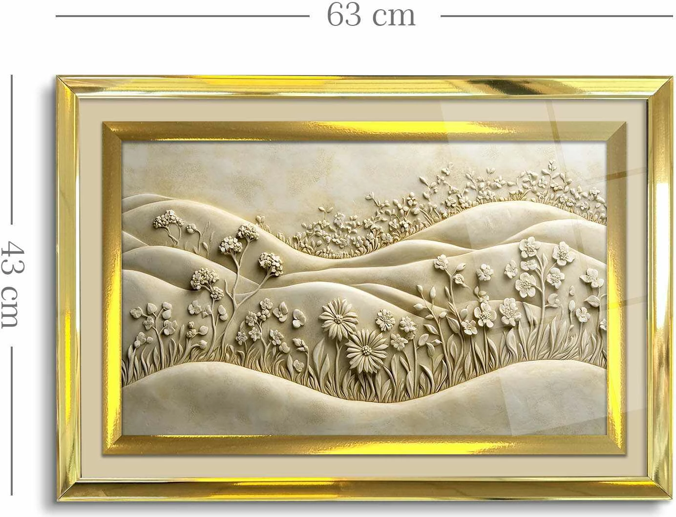 Pikturë dekorative me kornizë, shumëngjyrëshe, Wallity, 4363Kromaltınct - 026, 43x65cm