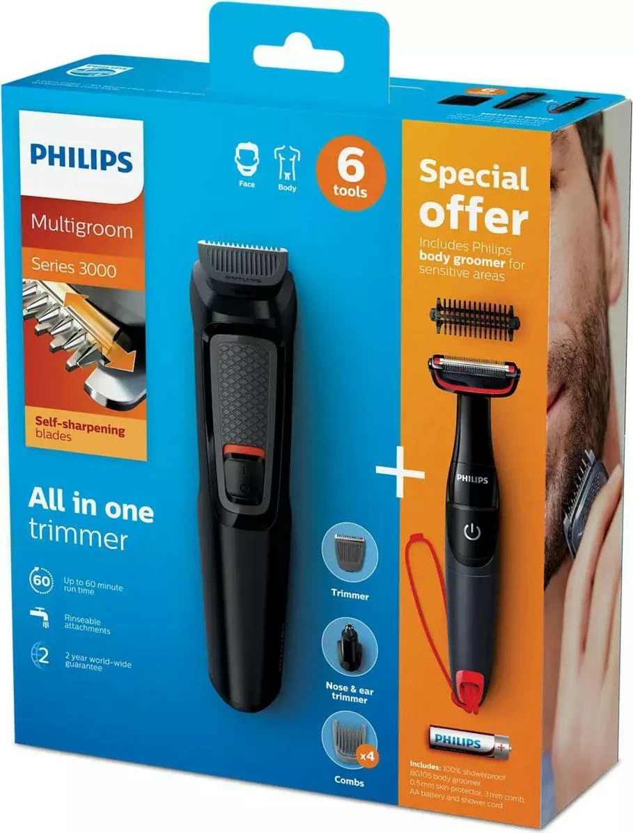 Rifinitore Philips Multigroom MG3710/85, i zi