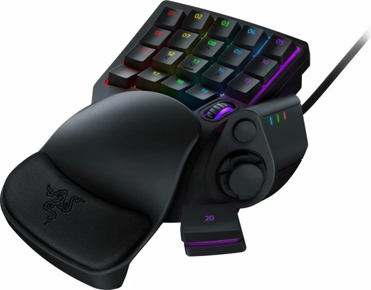 Keypad gaming Razer Tartarus V2 RZ07-02270100-R3M1, Hybrid Mecha-Membrane, 32 taste programueshme, RGB, USB me kabllo 1.8 m, e zezë