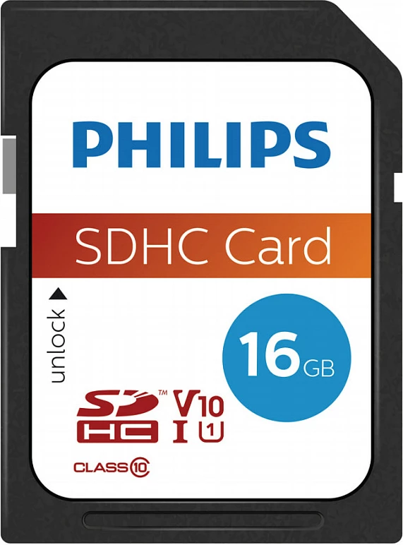 Kartelë memorie Philips SDHC 16GB Class 10 UHS-I, e zezë/e bardhë