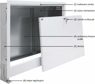 Kabinet për shpërndarës ngrohjeje Gorgiel SGN-3 n/t, 10 qarqe, 760x580x110 mm, i bardhë (për 1041111140)