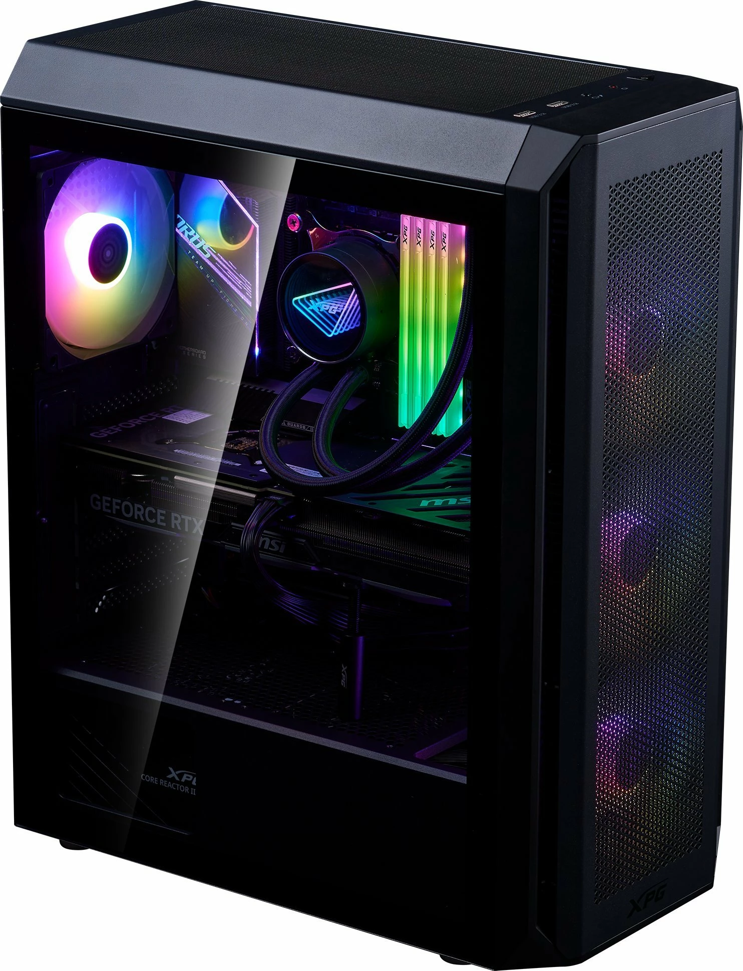Kasë XPG Valor Air Plus VALORAIRPLUSMTA-BKCWW Midi Tower ATX/Micro-ATX/Mini-ITX me ARGB, me 4x 120mm ventilatorë, e zezë