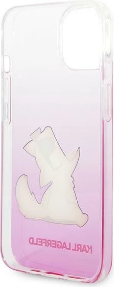 Mbështjellës Karl Lagerfeld Choupette Fun për iPhone 14 Plus 6.7", rozë