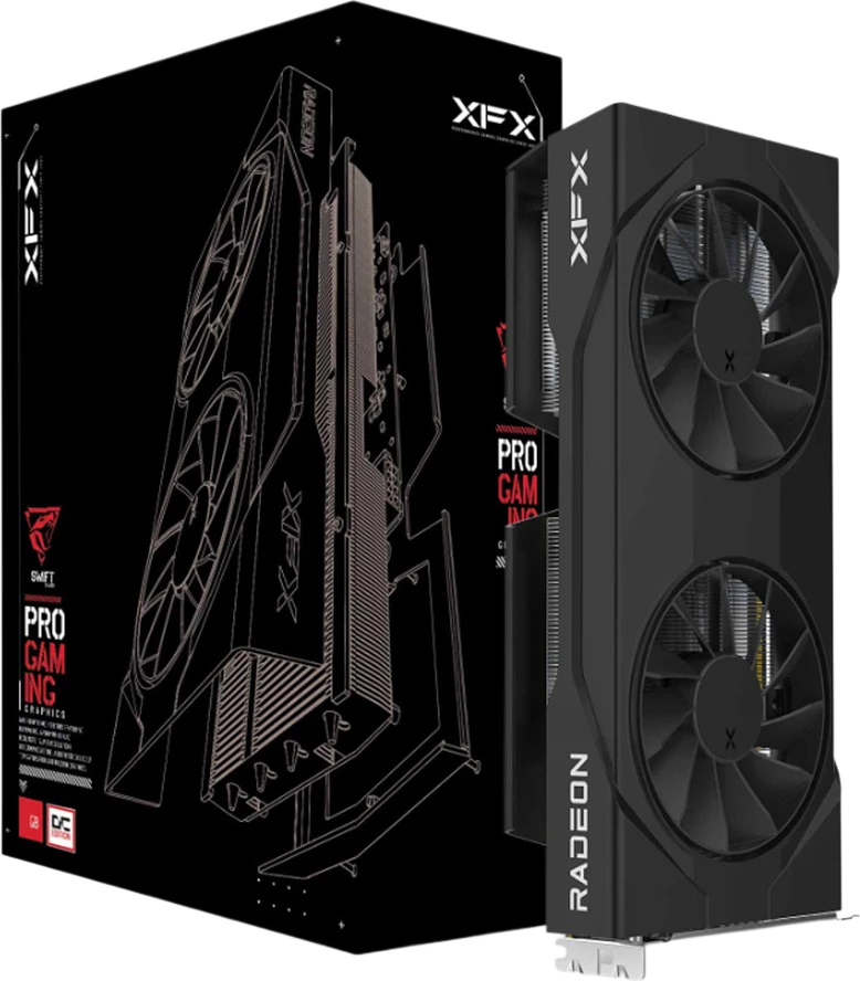 Kartë grafike XFX Swift Radeon RX 9060 XT OC 16GB GDDR6 128-bit, HDMI, 2x DisplayPort