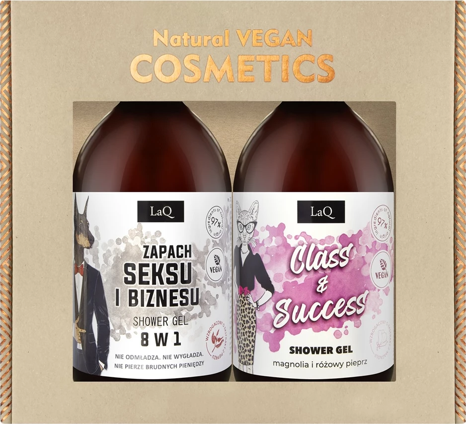 Set xhel dushi unisex LaQ Full Steam Sex and Business Scent + Class & Success, 2x500ml