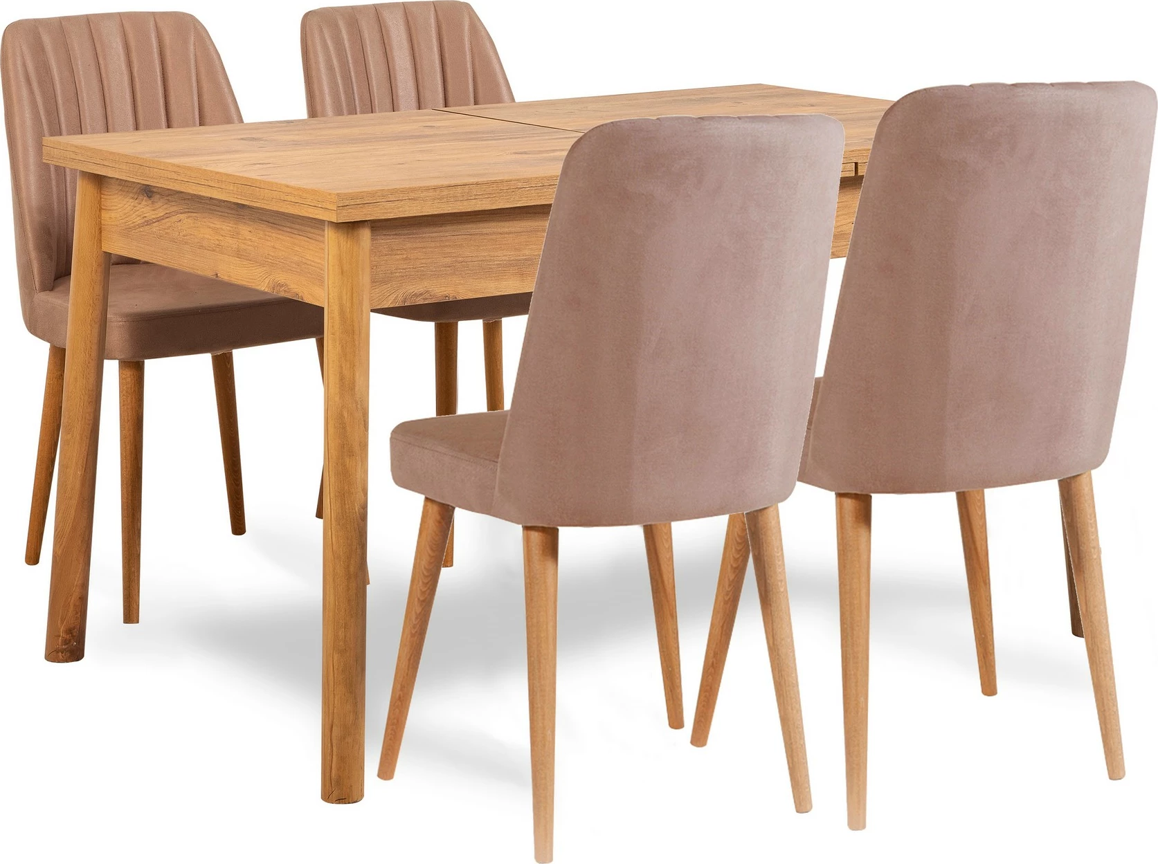 Tavolinë me karrige (6 copë), Hanah Home, ngjyrë Atlantic Pine & Stone