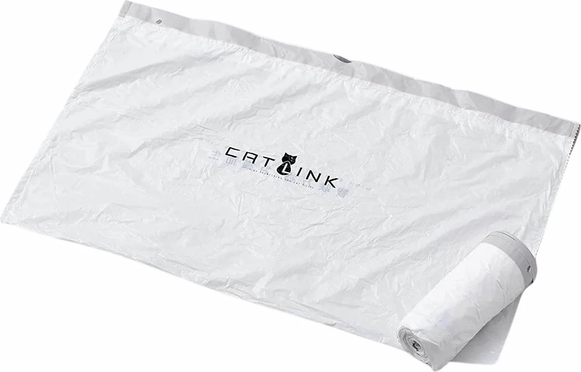 Qese mbeturinash për kuti rëre mace Catlink Pro-X/Young, 13 L, 64×40 cm, 40 copë (2 rrotulla × 20), të bardha