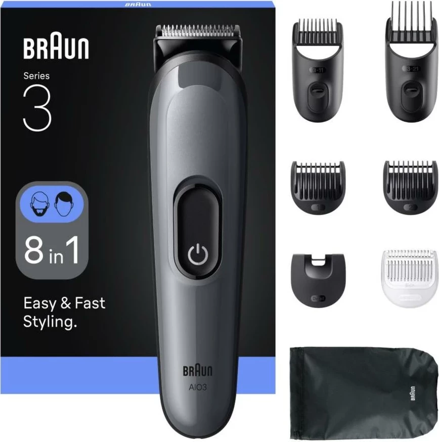 Makinë rroje Braun AIO3540 8-në-1, e zezë