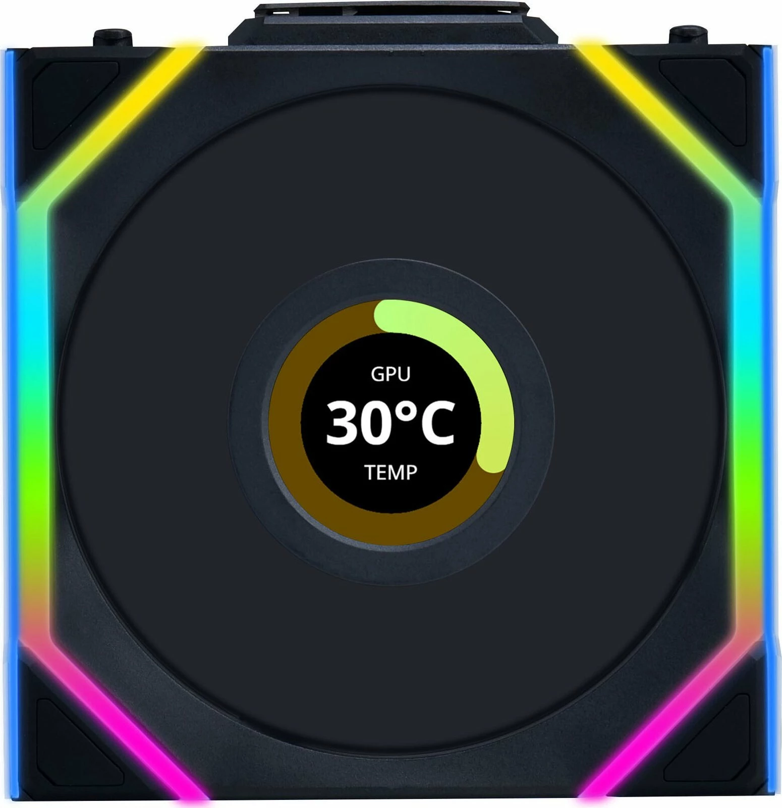 Ventilator ftohës për PC Lian Li UNI FAN SL Wireless LCD 120 3-pack 12SLLCD1W3B 120mm, zi
