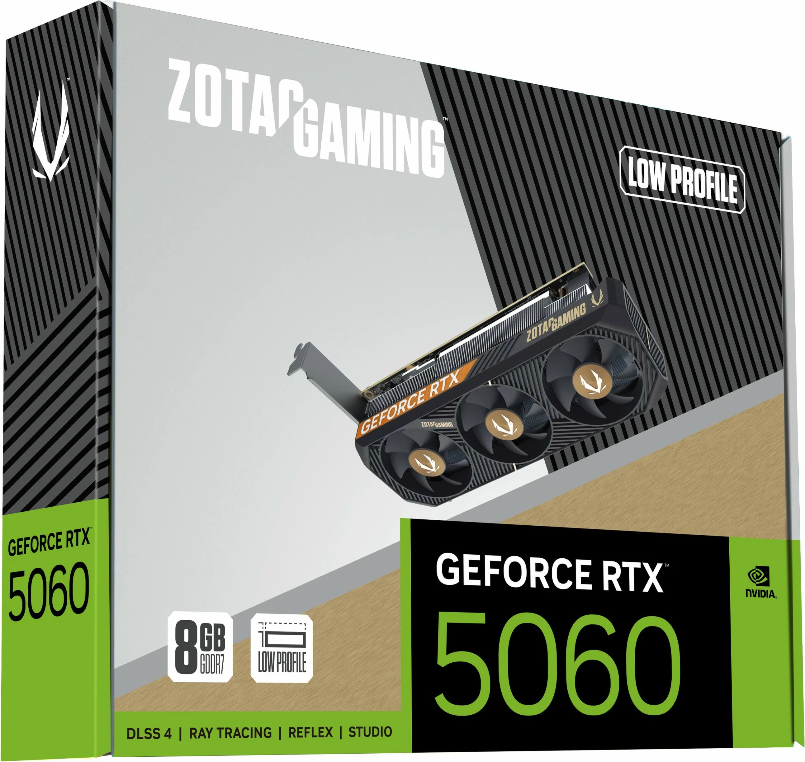 Kartelë grafike Zotac RTX 5060 8GB GDDR7 Low Profile e zezë