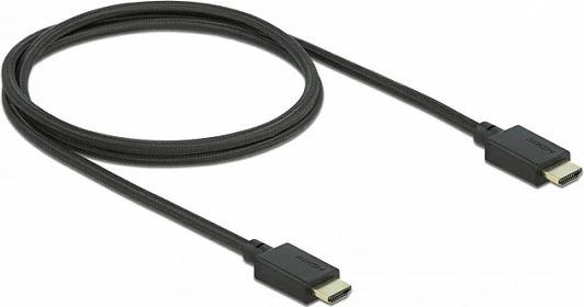 Kabllo HDMI DeLOCK High Speed 2.5 m, 48 Gbps, 8K 60Hz, eARC, HDR, e zezë