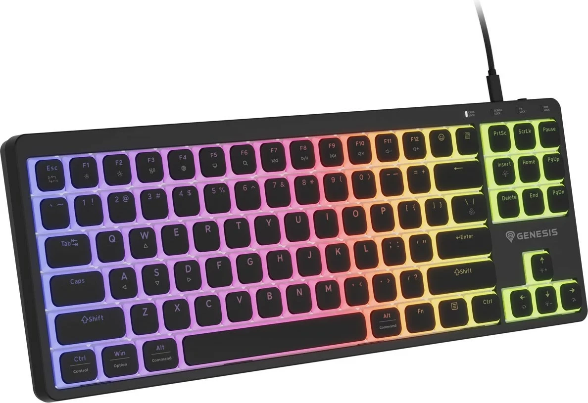 Tastierë gaming Genesis Thor 430 TKL, mekanike Hot-Swap, RGB, Outemu Silent Pink, e zezë