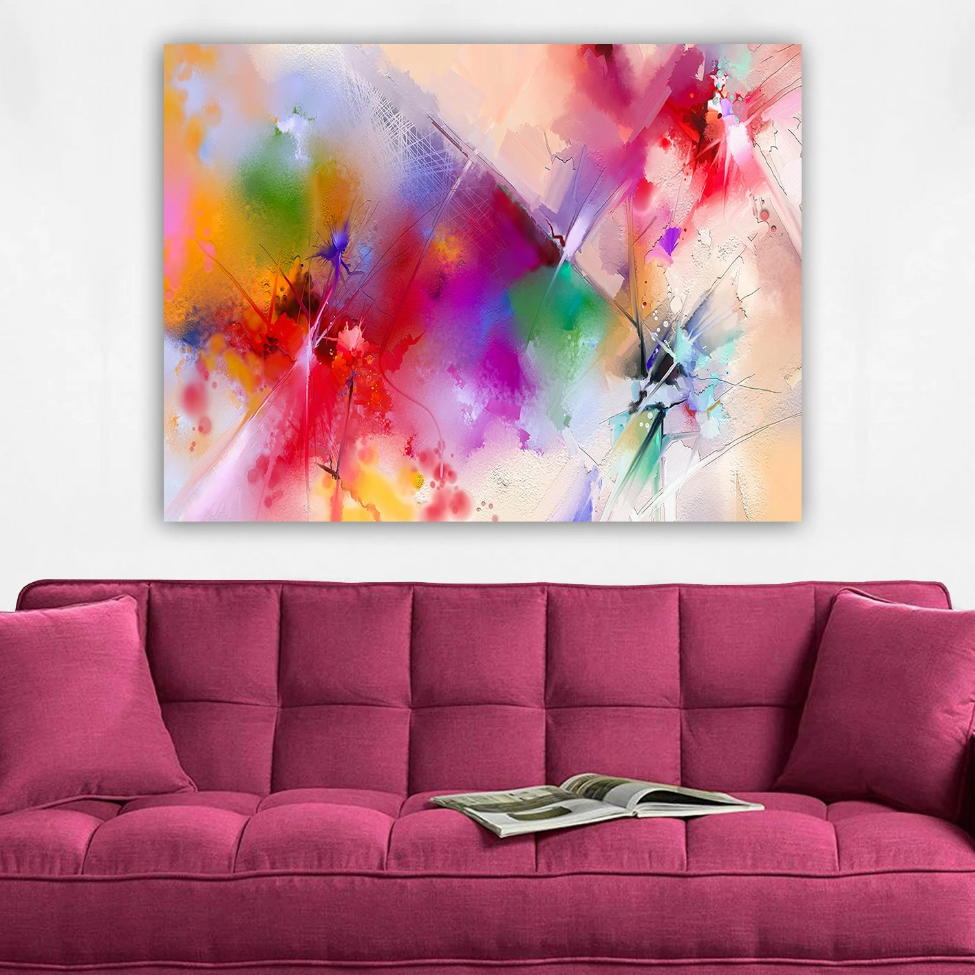 Pikturë dekorative në kanavacë, shumëngjyrëshe, 70x100cm, 709257052_70100