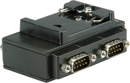 Konvertues ROLINE USB 2.0 në RS232, 4x DB9, DIN Rail, i zi
