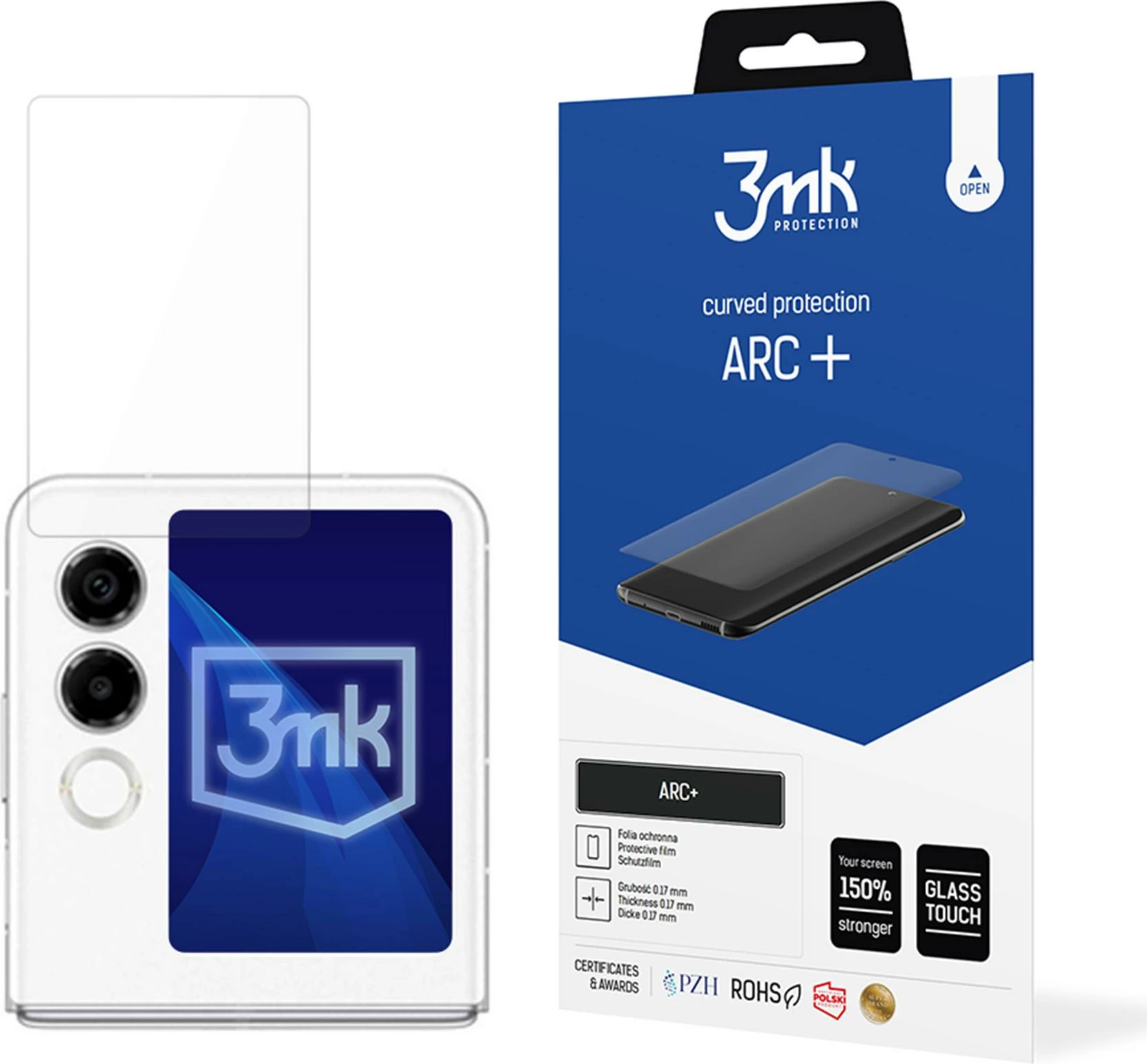 Folje mbrojtëse ARC+ 3mk Protection për Nubia Flip 2, përpara