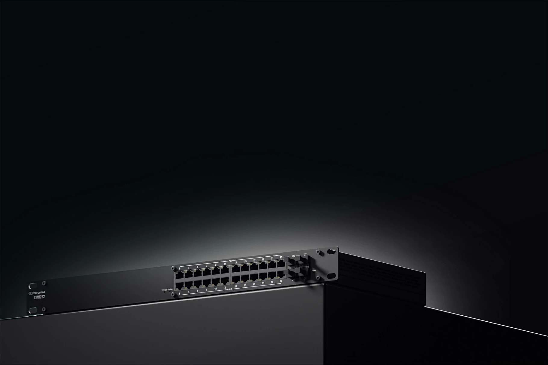 Switch Teltonika SWM282, Managed L2+, 24x Gigabit PoE+, 4x SFP, Rack mounting