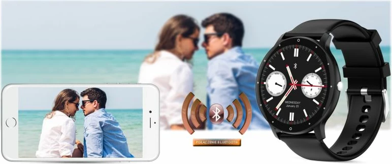 Smartwatch Gravity unisex, zi/kaltër