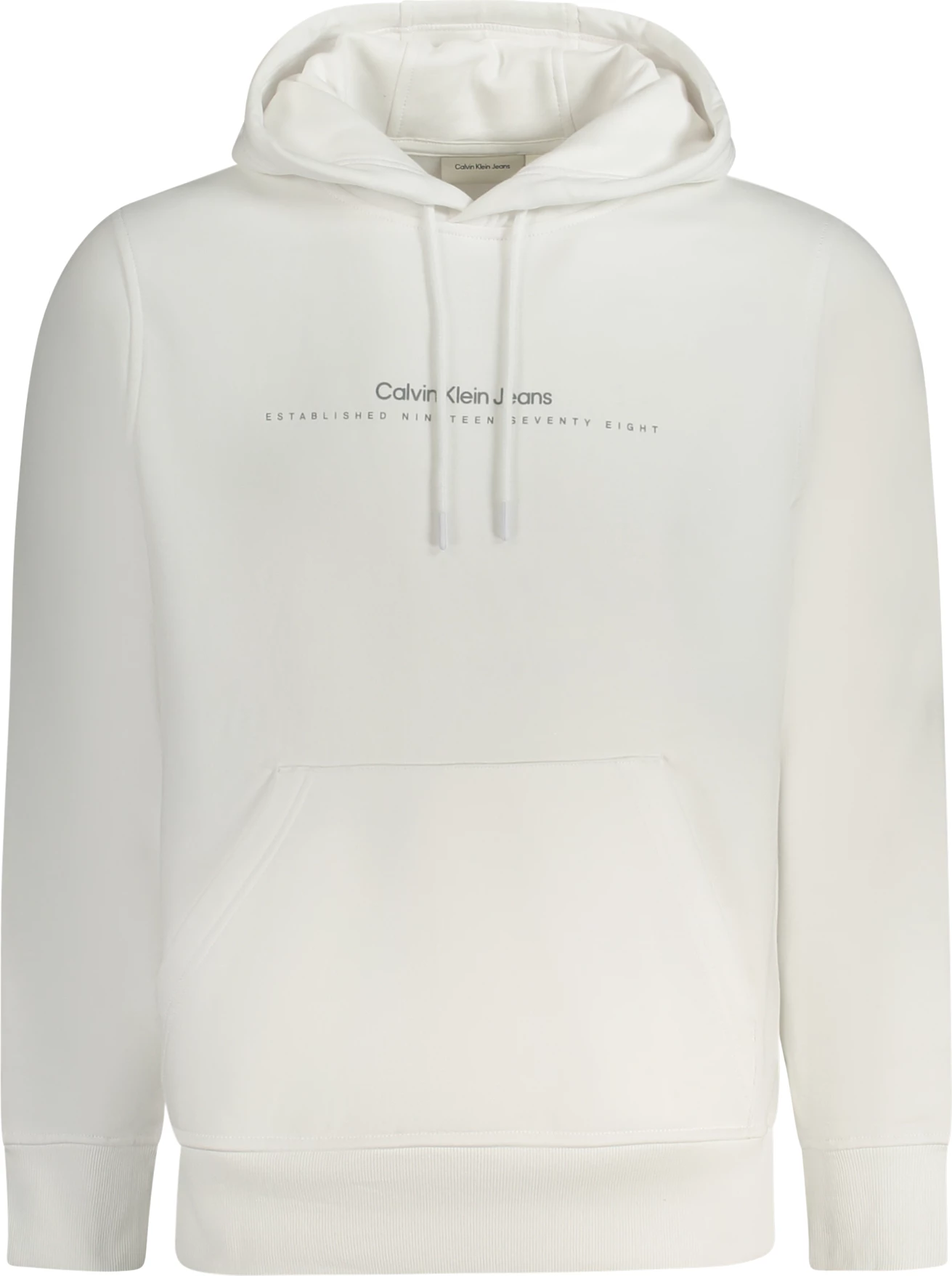 Duks për meshkuj Calvin Klein zip-up, i bardhë
