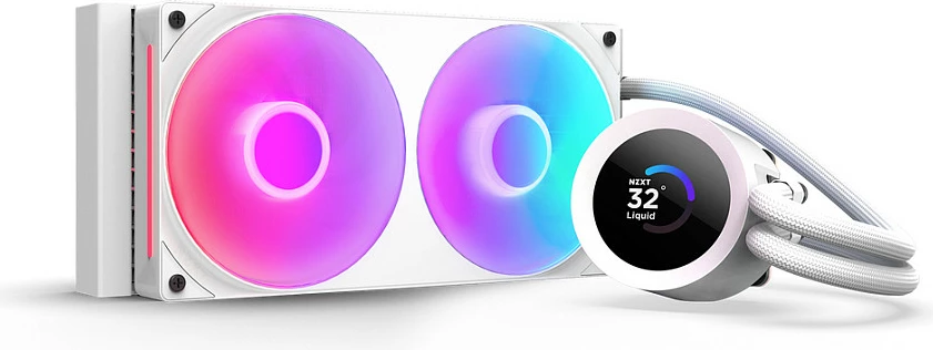 Ftohës uji AIO NZXT Kraken Plus V2 240mm, RGB, Display TFT, i bardhë