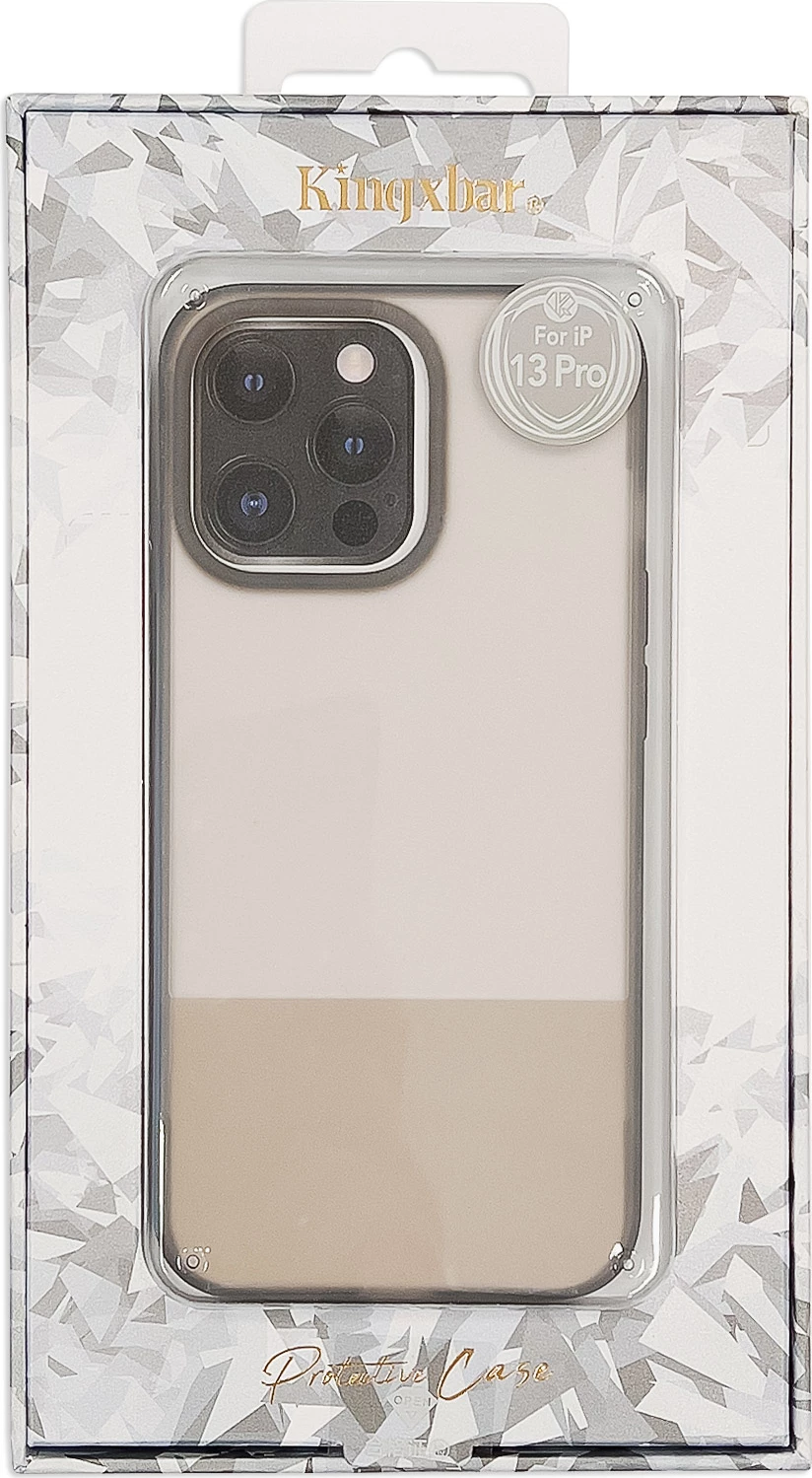 Mbështjellës Kingxbar Plain Series për iPhone 13, silikon, Gri