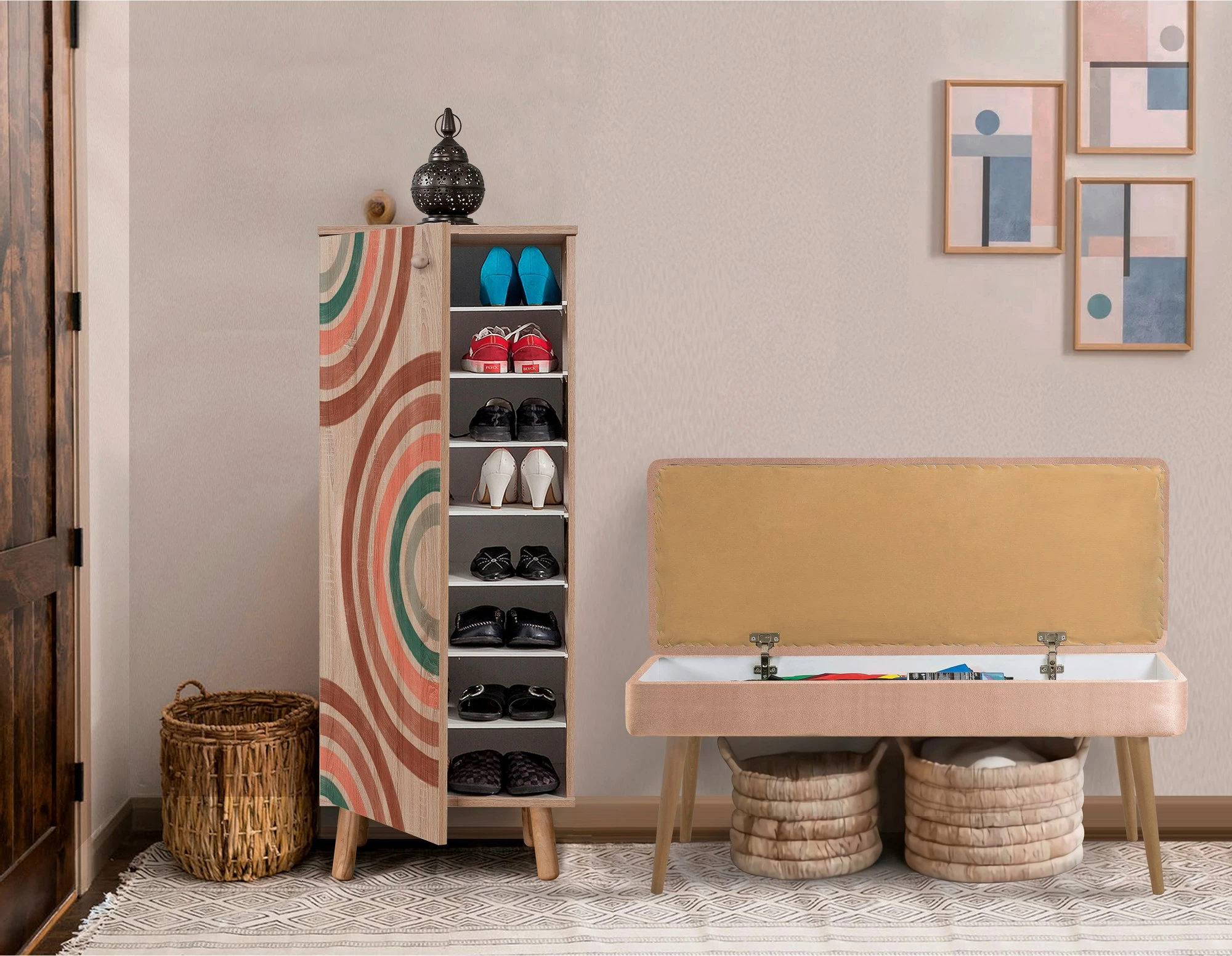 Set mobiljesh për korridor, ngjyrë sonomo dhe stone, Skye Decor, 935-0900