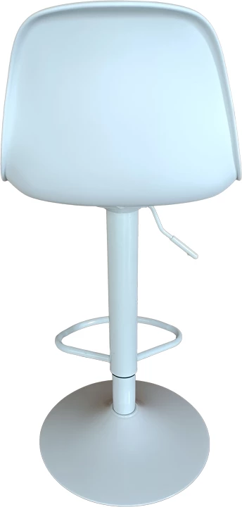 Karrige për bar Louser, e bardhë, lartësi e rregullueshme, me jastëk, bazë metalike e bardhë, 44x46x114cm (2 copë)