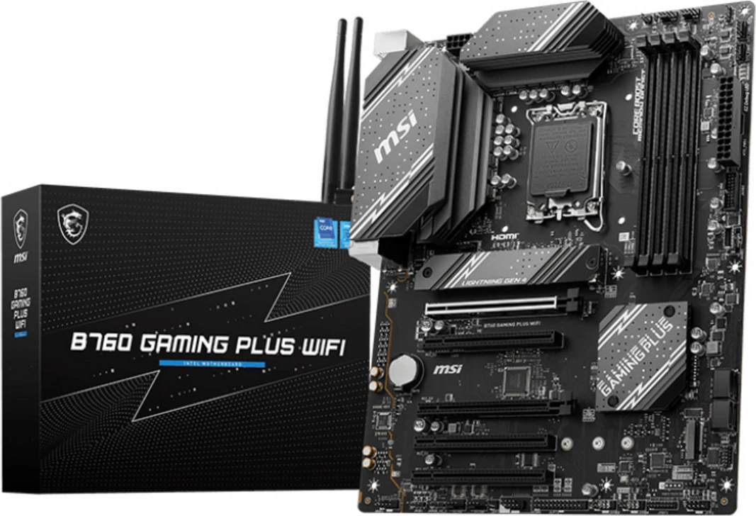 Pllakë amë, MSI, B760 Gaming Plus WiFi 7D98-007R, e zezë