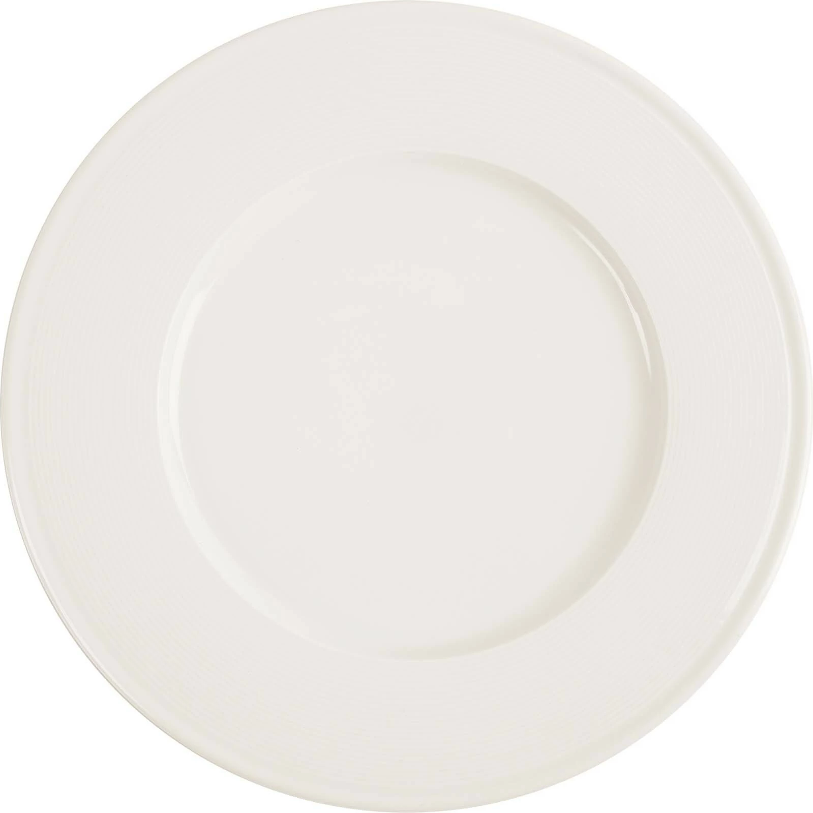 Pjatë e sheshtë Porland Line Ø320 mm, krem, set 6 copë