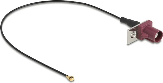 Kabllo antene DeLOCK 90730, 0.2 m, FAKRA D - I-PEX MHF1, 50Ω, e zezë/bordo