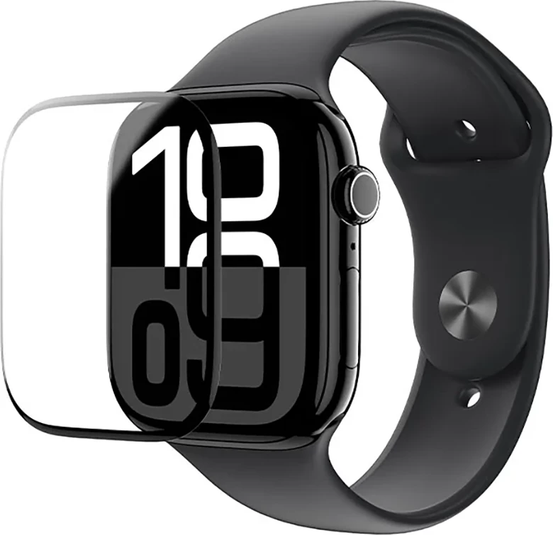 Film mbrojtës AmazingThing Radix për Apple Watch 46mm, me kornizë të zezë