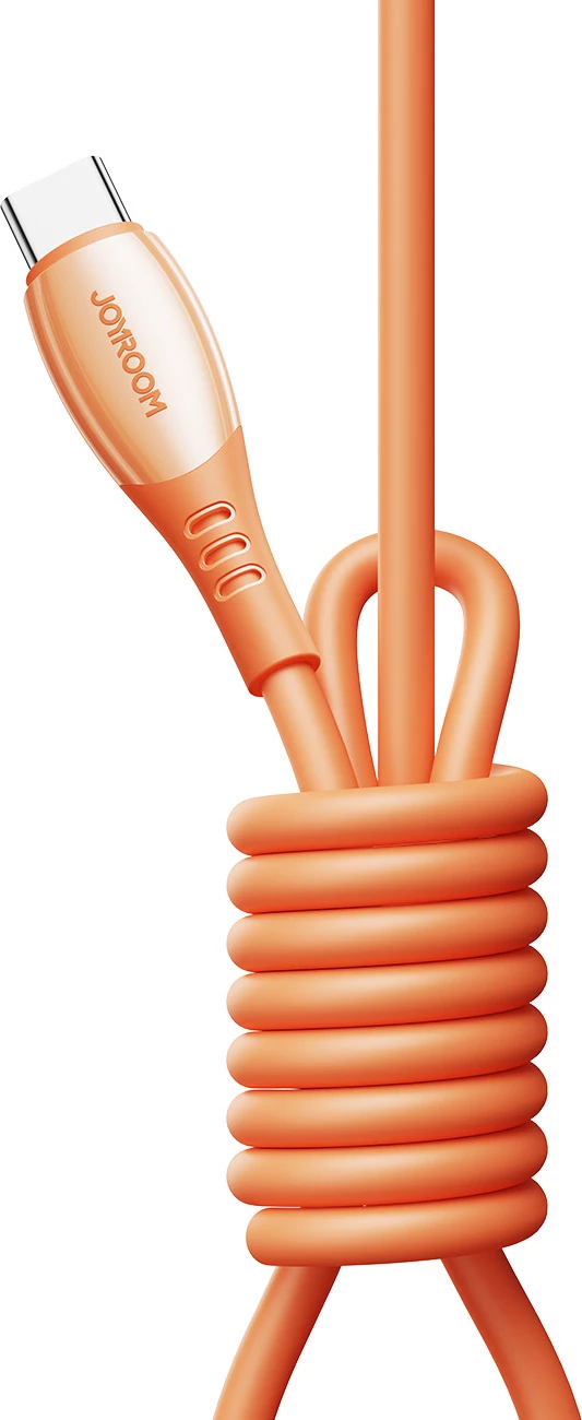 Kabllo USB-C në USB-C Joyroom S-A59 Vibrant Series 1.2m 60W USB 2.0 480Mbps, portokalli