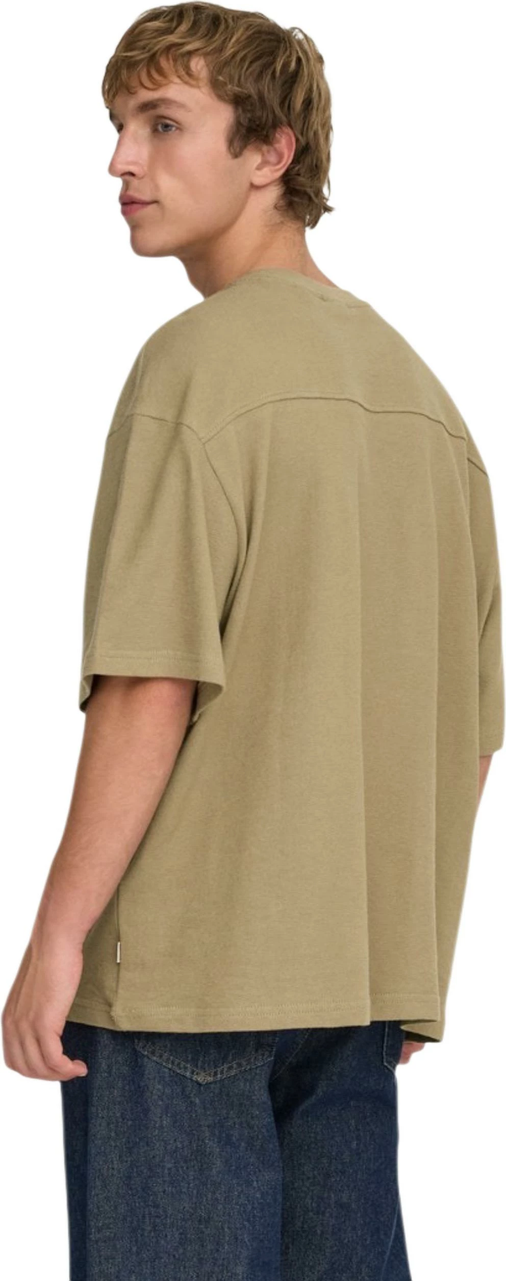 Maicë për meshkuj Only & Sons Onslenny Ovz Ss Strct Tee Noos 22036392, kafe [Madhësia: XL]