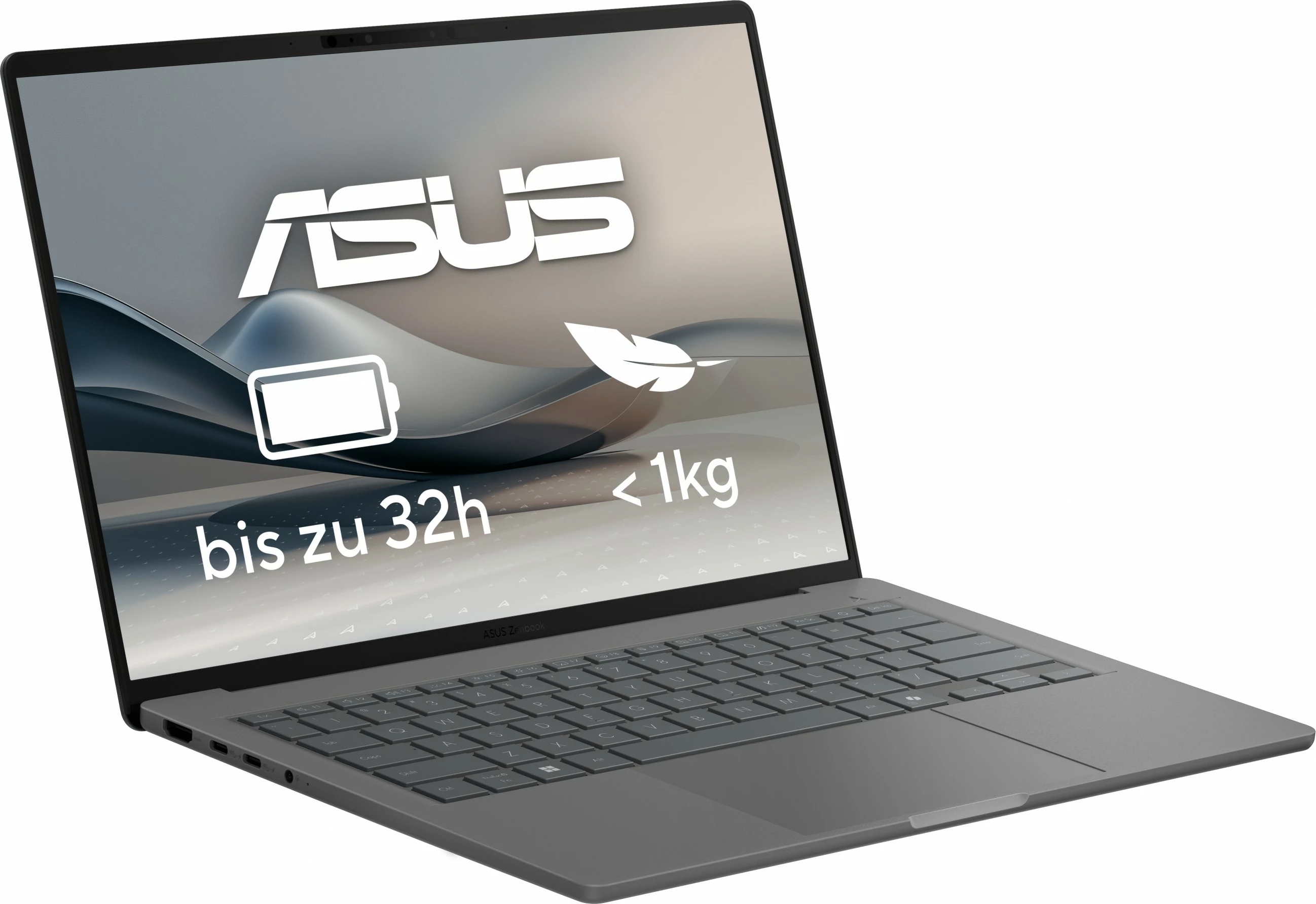 Laptop ASUS Zenbook A14 Snapdragon X Elite 32GB 1TB SSD Win11 gri