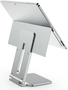 Mbajtëse për Microsoft Surface Kensington Surface Device Stand K58277WW, rregullim lartësie/pjerrësie, kompatibile 12–13", me kanal kabllosh, me montim magnetik Surflink, me çantë transporti, platinum