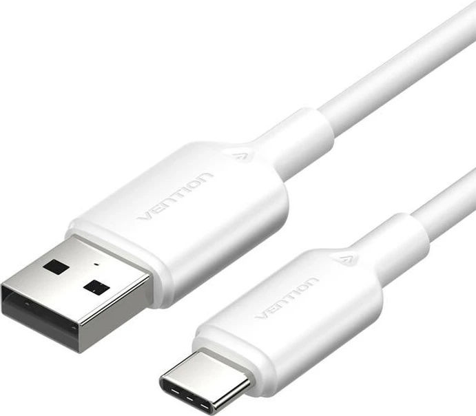 Kabllo USB 2.0 A në USB-C Vention CTQWF, 1m, Bardhë