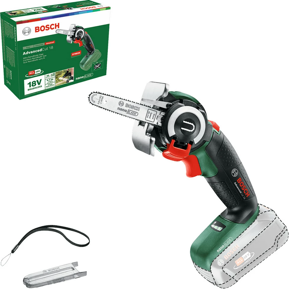 Sharrë dore me bateri Bosch AdvancedCut 18, 2.5Ah, 18V, 6.5cm, zi/gjelbër/kuqe/argjend