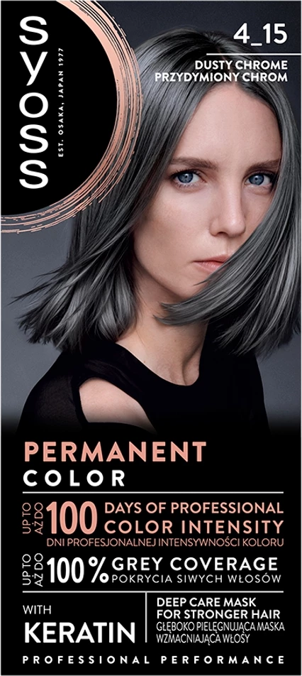 Ngjyrë për flokë për femra Syoss 4-15 Smoky Chrome, 1 copë