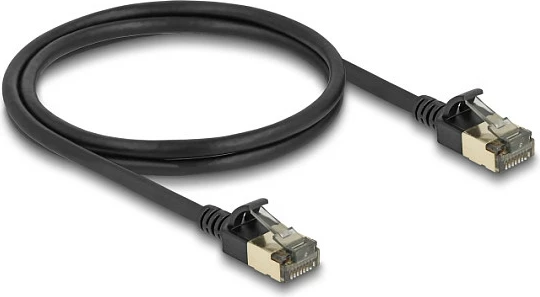 Kabllo rrjeti DeLOCK RJ45 Cat 8.1 Slim Pro, 1 m, e zezë