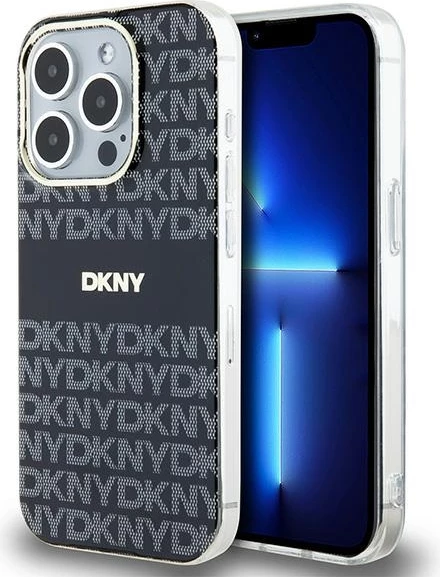 Mbështjellës DKNY IML Mono & Stripe MagSafe për iPhone 14 Pro Max, zi
