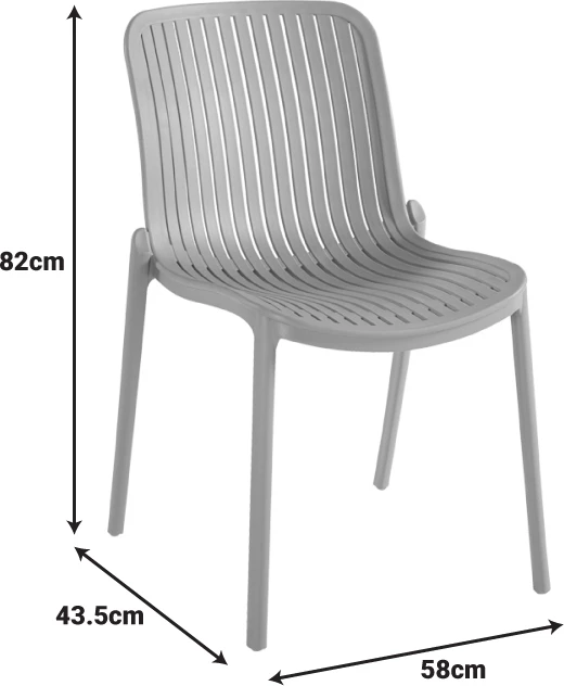Karrige e grumbullueshme Teragi, polipropilen me mbrojtje UV, e bardhë, 58x43.5x82cm