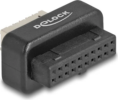 Adapter USB i brendshëm DeLOCK, USB 3.0 19-pin në USB Type-E Key A, 5 Gbps, i zi