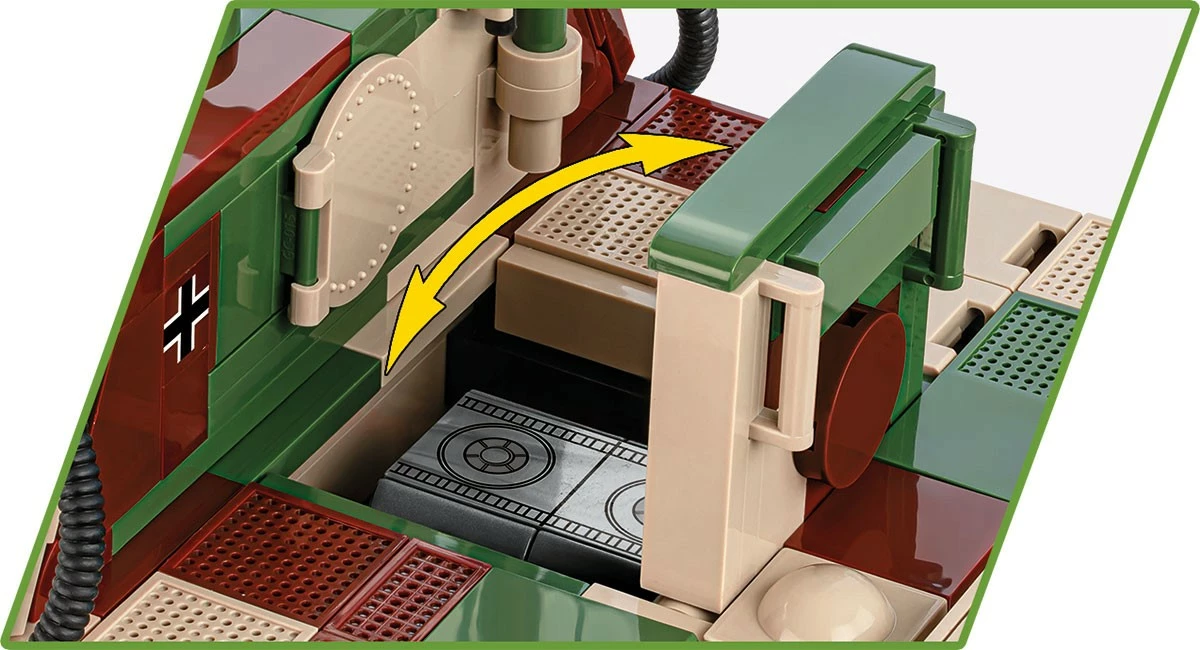 Set blloqe Cobi Klocki 38cm Sturmmörser Sturmtiger, 1100 pjesë, Kamuflazh