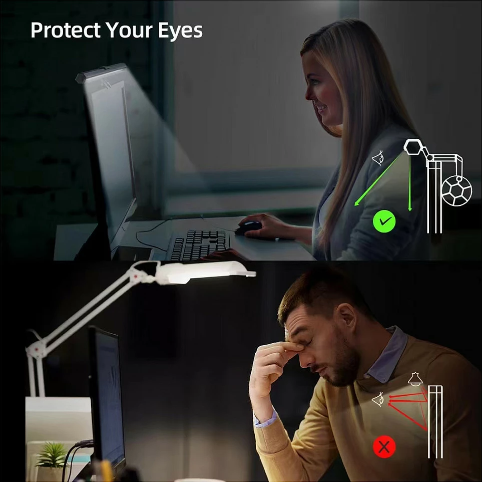 Dritë LED për monitor EQUIP 245450, USB, me dimmer, 6500K, e zezë