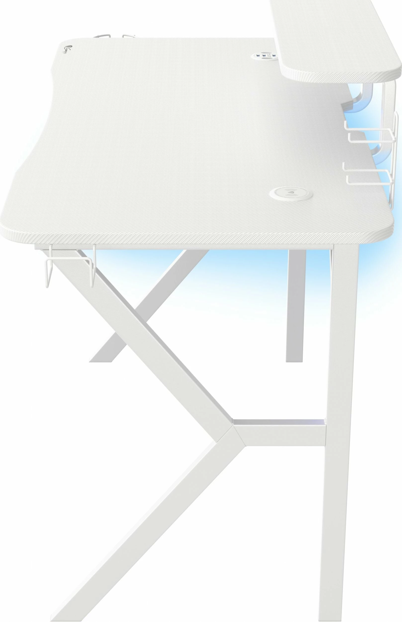 Tavolinë gaming GENESIS Holm 320 RGB 120x60 cm, e bardhë