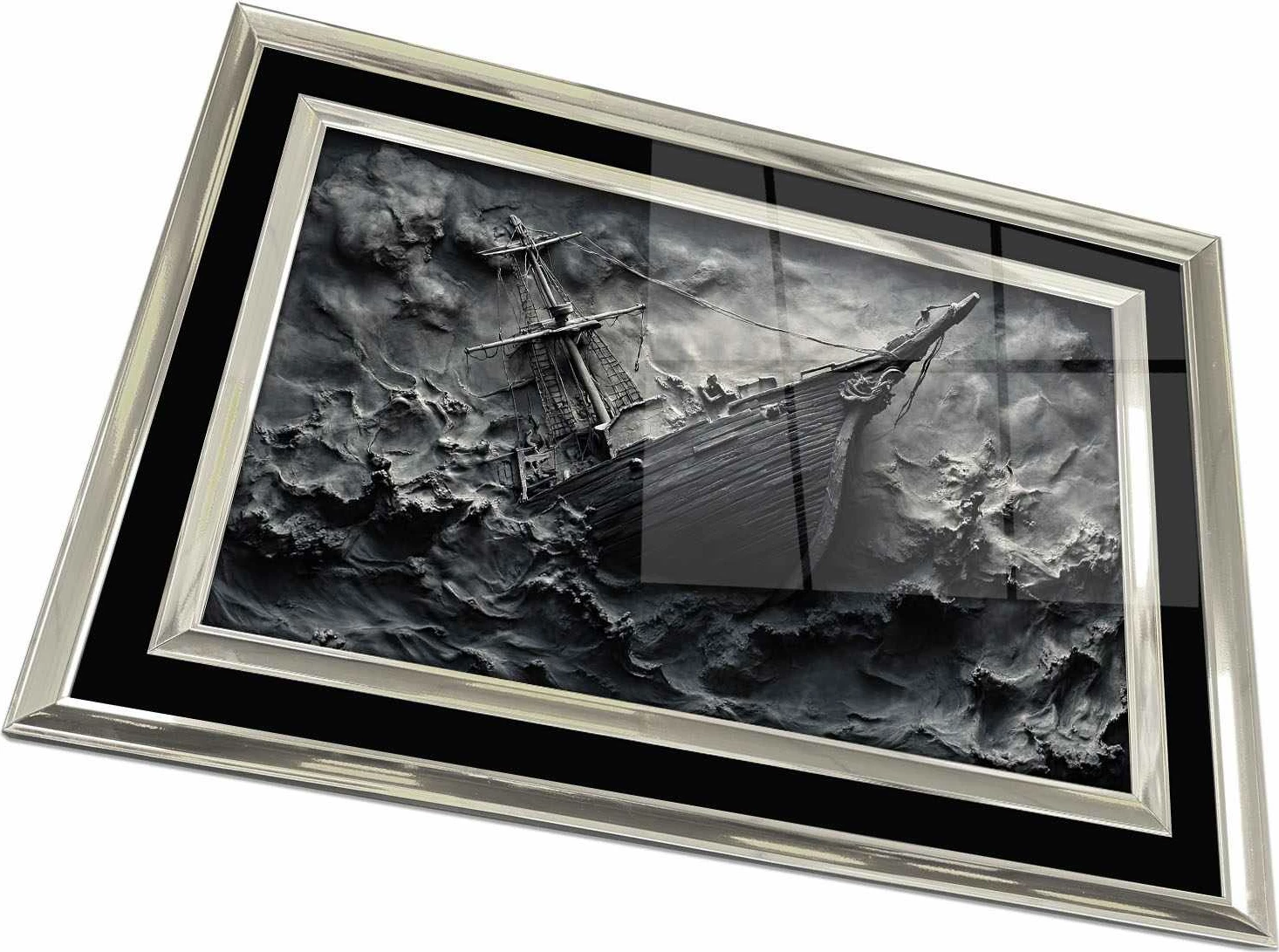 Pikturë dekorative me kornizë Wallity, 4363Kromgumusct - 012, shumëngjyrëshe, 43x65cm