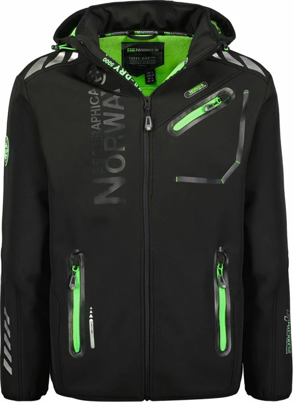 Jakne softshell për meshkuj Geographical Norway, e zezë/e gjelbër [Madhësia: XL]