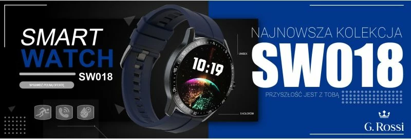 Smartwatch unisex G.ROSSI, zi e kaltër