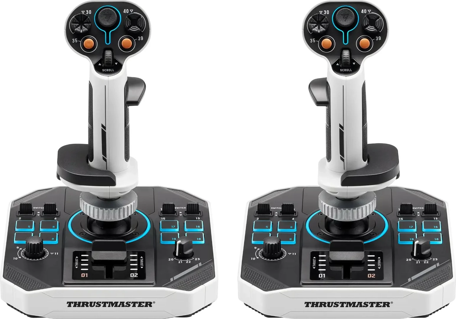 Joystick Thrustmaster SoL-R 2 FlightStick Space Duo për PC, bardhë/zezë