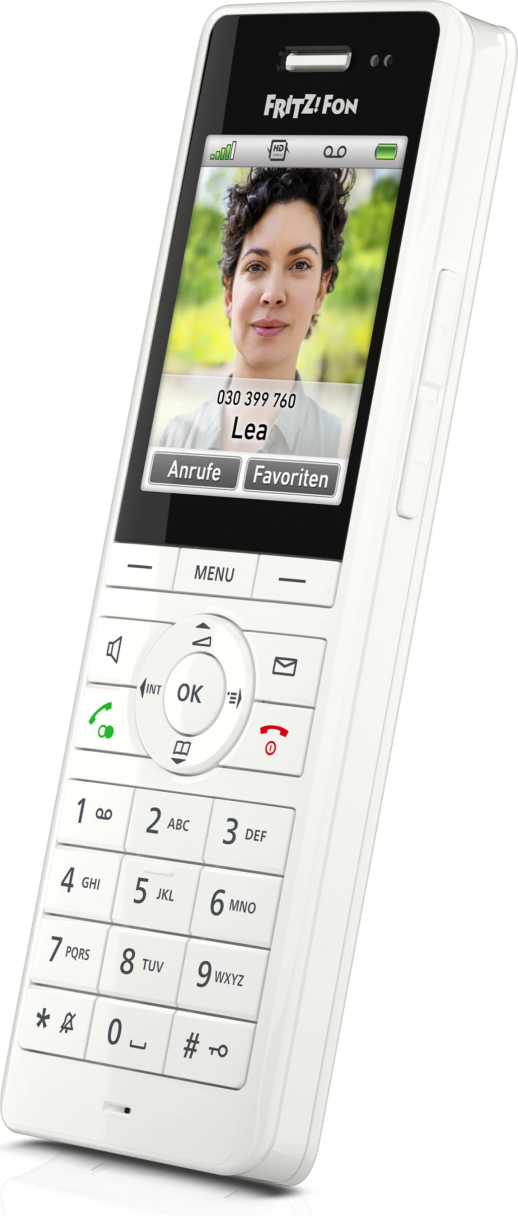 Telefon DECT AVM FRITZ!Fon X6, Wireless, 300 kontakte, Caller ID, Bardhë